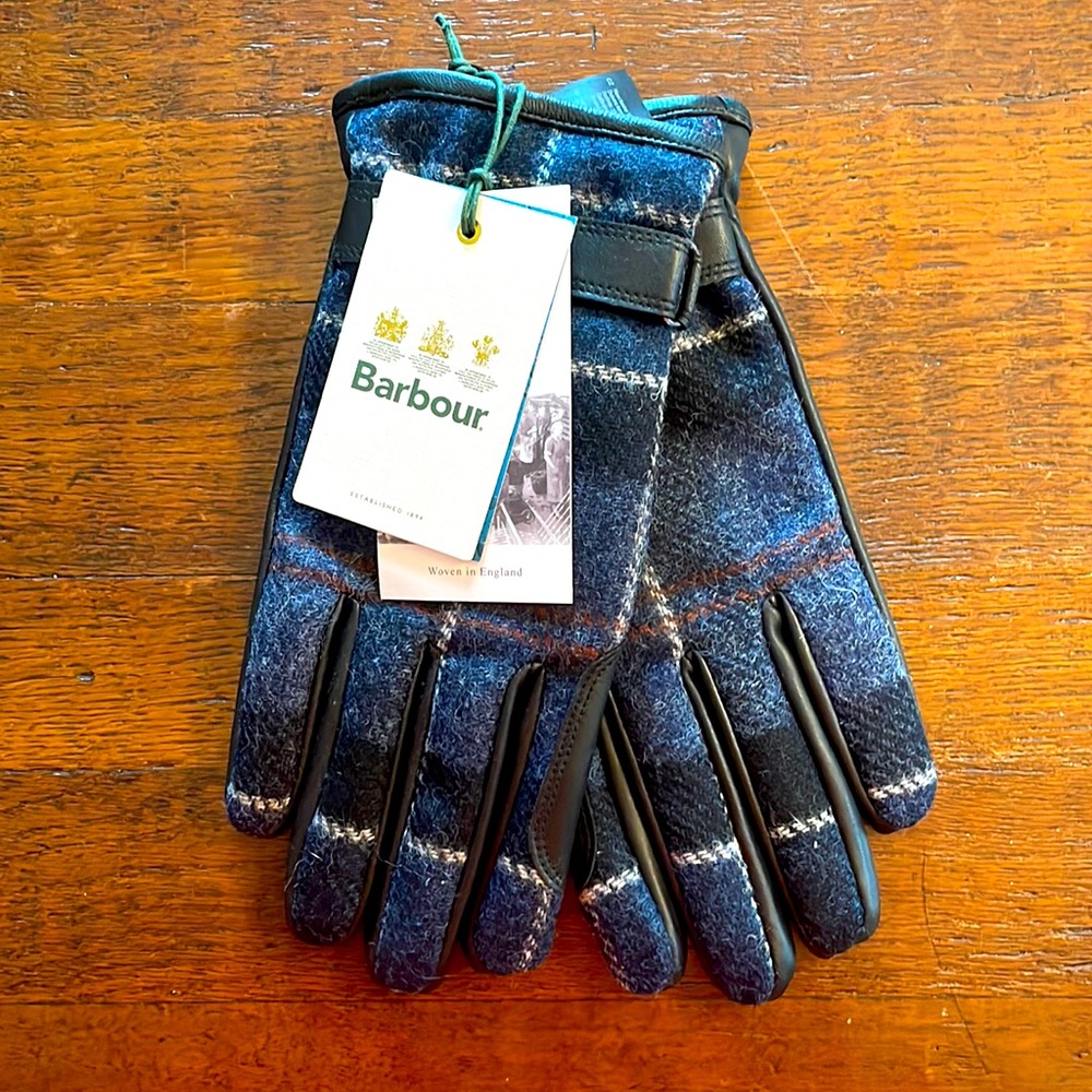BARBOUR NEWBROUGH MIDNIGHT TARTAN GLOVES